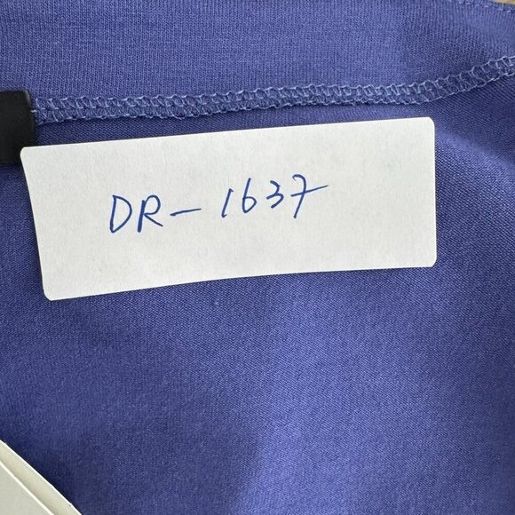 Eileen Fisher Jersey Knit Dress XL Blue Square Neck 3/4 Sleeve NWT DR-1637 - Picture 2 of 9